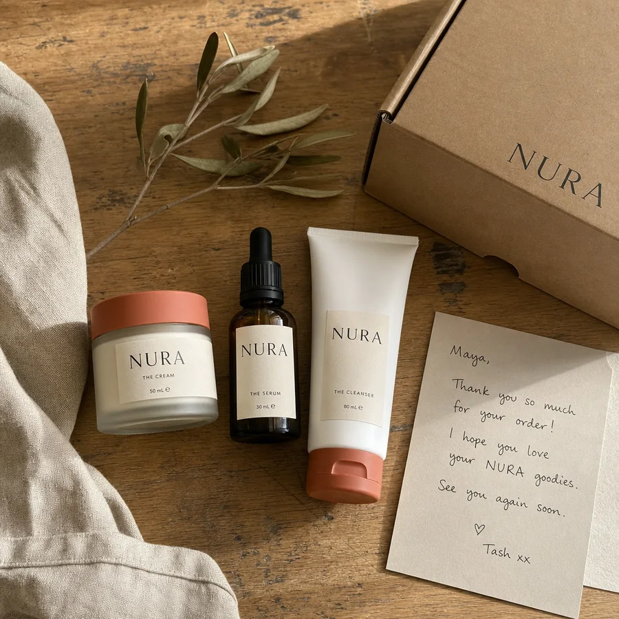 פיד Nura, מותג טיפוח לדמו בדף הנחיתה